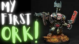 Thumbnail: Painting My FIRST ORK IN 40 YEARS! | Warhammer 40k Grimdark Scheme