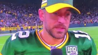 Thumbnail: Aaron Rodgers high after the game interview