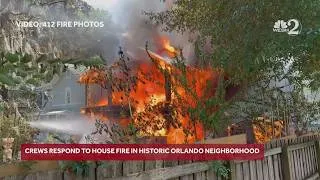Thumbnail: Fire tears through home in historic Orlando neighborhood