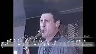 Thumbnail: Ralph Bowen absolutely burning at 320 BPM! | "Reunited" Tenor Sax Solo Transcription