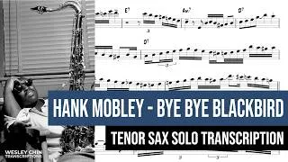 Thumbnail: Hank Mobley Stretching Out on "Bye Bye Blackbird" | Tenor Saxophone Solo Transcription
