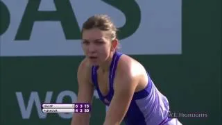 Thumbnail: Simona Halep vs  Karolina Pliskova Highlights IW 2015