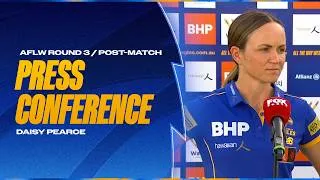 Thumbnail: Pearce post-match v Crows