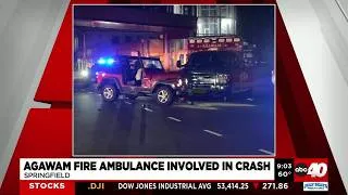 Thumbnail: Agawam fire ambulance involved in Springfield crash