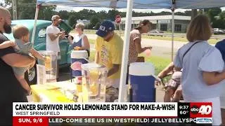 Thumbnail: Cancer survivor holds lemonade stand for male-a-wish