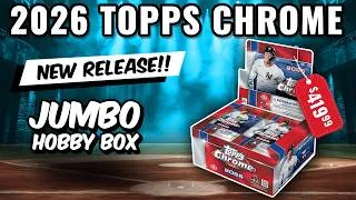 Thumbnail: BIG ROOKIE CASE HIT!!🚨NEW RELEASE🚨2026 TOPPS CHROME BASEBALL JUMBO HOBBY BOX RIP