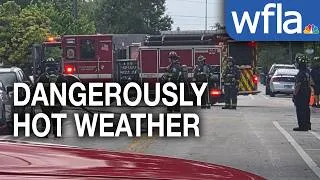 Thumbnail: Tampa Bay firefighters rotate, take precautions while battling blazes in extreme heat