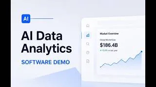 Thumbnail: AI Data Analytics Product Walkthrough Video | Market Research Tech Explainer | UI UX Animation