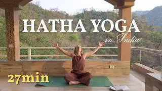 Thumbnail: Traditional Hatha Yoga Practice in India 🇮🇳 | 27-Min Morning Flow