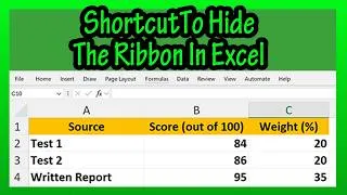 Thumbnail: How To (Quickly) Hide (Minimize) Unhide Show Ribbon In An Excel Worksheet Explained