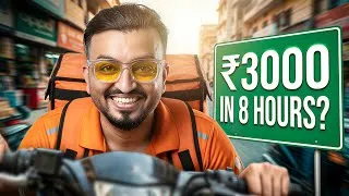 Thumbnail: ₹3000 in 8 Hours? 1 Day as Delivery Boy Challenge | Shocking Result!