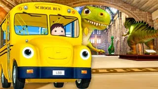 Thumbnail: Wheels On The Bus To The MUSEUM!🦖 | 🚌Wheels on the BUS Songs! 🚌 Nursery Rhymes for Kids