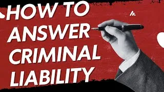 Thumbnail: How to answer Criminal Liability, Problem questions, Structured questions,and short notes questions.