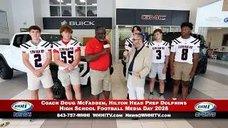 Thumbnail: WHHI NEWS | Doug McFadden, Hilton Head Prep Dolphins | High School Football Media Day 2026 | WHHITV
