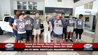 Thumbnail: WHHI NEWS | BJ Payne, Hilton Head Seahawks | High School Football Media Day 2026 | WHHITV