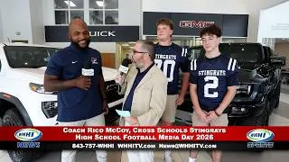 Thumbnail: WHHI NEWS | Rico McCoy, Cross Schools Stingrays | High School Football Media Day 2026 | WHHITV