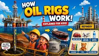Thumbnail: How Oil Rigs Work | Explained for Kids | From Ocean to Fuel