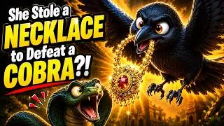 Thumbnail: The Crow and the Cobra | Panchatantra Story in English | Moral Stories for Kids