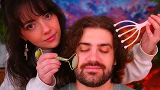Thumbnail: ASMR Pampering & Personal Attention on a Real Person (skincare, hair play, layered sounds)