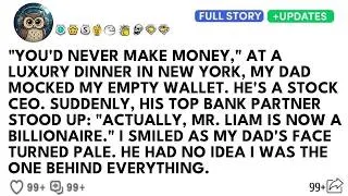 Thumbnail: At Christmas Dinner, My Dad Mocked My Empty Wallet — Then The Bank Announced My Billionaire Statu