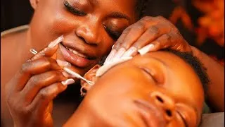 Thumbnail: ASMR✨TOOTHBRUSH Scalp Scratching on Bantu Knot | WHISPER Face Nitpicking,  Ear Cleaning Neck Massage