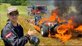 Thumbnail: My 3,000hp jet car caught on fire. (F1 Build Part 1)