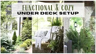 Thumbnail: DIY Under Deck Transformation~Cozy Sitting Area + Functional Potting Space~Under Deck Patio Makeover