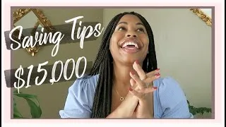Thumbnail: How I saved $15,000 in 1 year! Budgeting Money Saving Tips