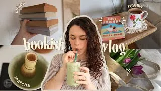 Thumbnail: my 1st VLOG!🌸 reviewing “just friends” by haley pham, book unhaul & some reading 