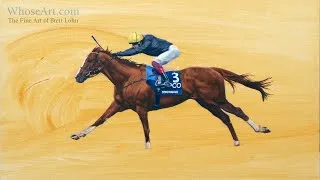 Thumbnail: Horse Painting Time-Lapse - Stradivarius Racehorse - Oil on Canvas.