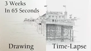 Thumbnail: Realistic Pencil Drawing Time-Lapse || Brighton Palace Pier Seascape Drawing