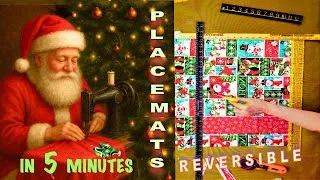 Thumbnail: CUSTOM ReVeRsIbLe CHRISTMAS PLACEMATS DIY in 5 MINUTES