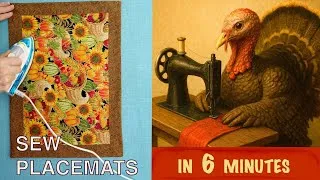 Thumbnail: How To Sew CUSTOM PLACEMATS - 6 minutes DIY for Thanksgiving Table
