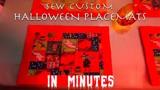 Thumbnail: Sew Custom  Halloween Placemats in 7 Minutes