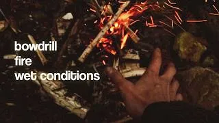 Thumbnail: Primitive Bowdrill Fire in Wet Conditions