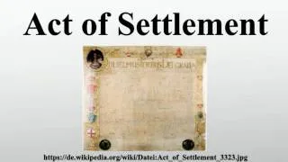 Thumbnail: Act of Settlement