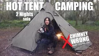 Thumbnail: My First Time Hot Tent Camping • 2 Nights Alone in the Woods! Crazy Weather for One Tigris NorthGaze