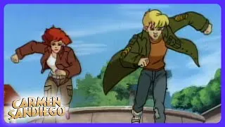 Thumbnail: Carmen Sandiego - Stealing a detective agency?! 🕵️ | Kids Cartoons | WildBrain Action Arena