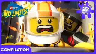 Thumbnail: SKY JUMP! (Gone Wrong)! 🏍️💨😮 | LEGO City No Limits | WildBrain Kids