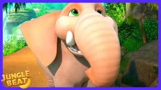 Thumbnail: Jungle Beat - Trunk's Giant Footsteps! 🐘 | Kids Cartoons | WildBrain Toon Town