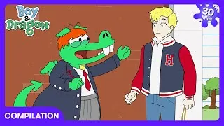 Thumbnail: Boy & Dragon - Teen Fake High School Drama! 🎭 | Kids Cartoons | WildBrain Zoo