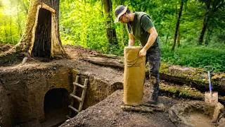 Thumbnail: 30 Days Building an Underground Bunker with a Hidden Tree Entrance