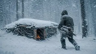 Thumbnail: Caught in Freezing Rain and a -15°C Snowstorm With Only Fire! | Bushcraft Shelter, Catch & Cook