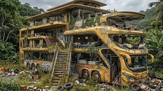 Thumbnail: ASMR Restoration | Turning a 99 Year Old Abandoned Bus into a Luxury Jungle Mansion | Part 1 