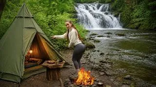 Thumbnail: 45 Hours Solo Camping by a Wild River | Hot Tent, Wood Stove, Trout Fishing & Dog ASMR