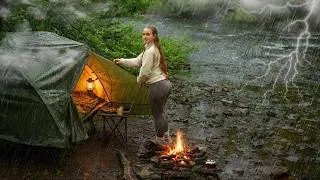 Thumbnail: ⛈️ 35 Hours in a Small Tent During a Thunderstorm | River Camping & Fly Fishing ASMR