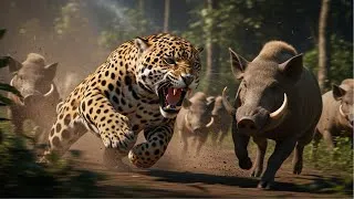 Thumbnail: Jaguar vs Peccary Herd: Can the Deadly Bite Stop a Furious Pack?