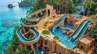 Thumbnail: Building Tree-Root Tower Castle with Carved Rooms Above Crocodile Swamp Cliffs Using Primitive Tools