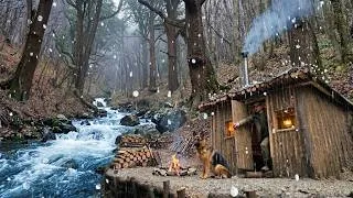 Thumbnail: Solo Winter Survival: Heated Rock Bed in the Wild