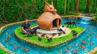 Thumbnail: I Built a Giant Dragon House for a Dog Family With 8 Puppies! 🐶🐉